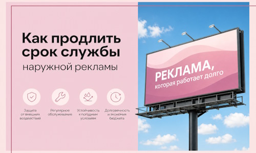 Как продлить срок службы наружной рекламы в  Чехове